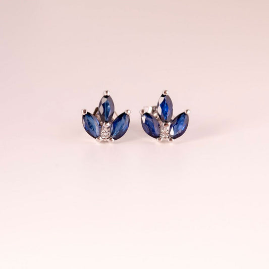 Aretes Baby Marquisse Sapphire & Diamond