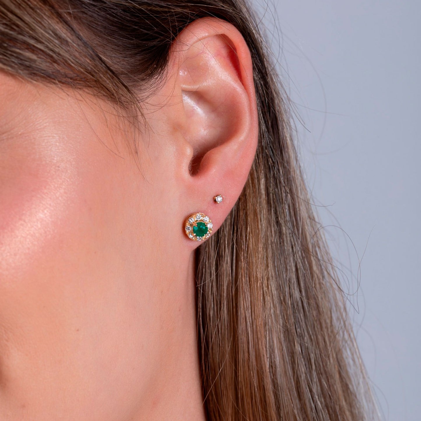 Aretes Romina Emerald and Diamonds