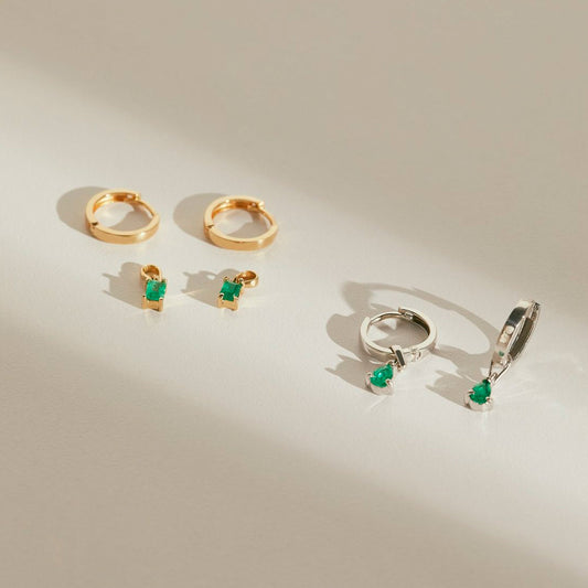 Dije Frosted Emerald Charm
