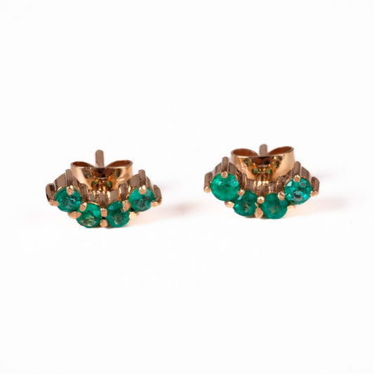 Aretes Curved Emeralds