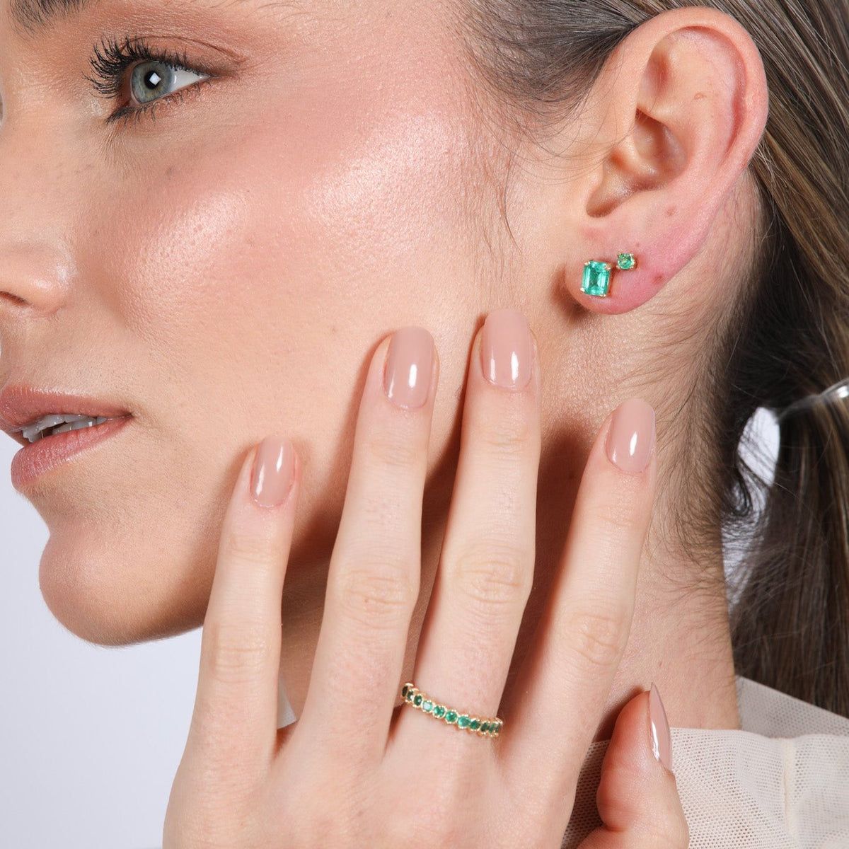 Anillo Half Himera In Emerald