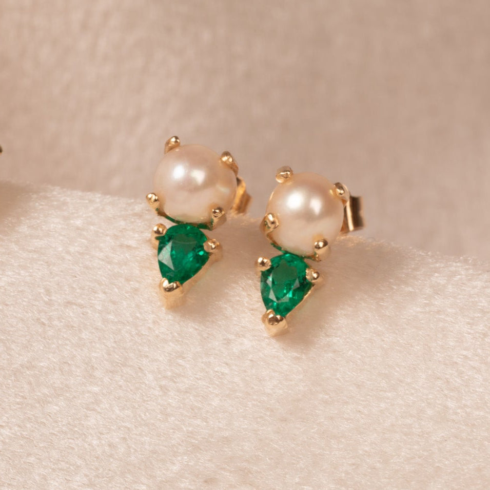 Aretes Alma in Emerald