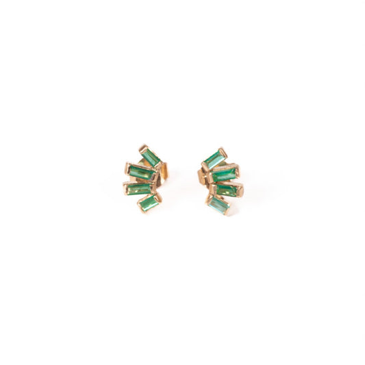 Aretes Selva in Emerald