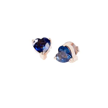 Aretes Heart Sapphire