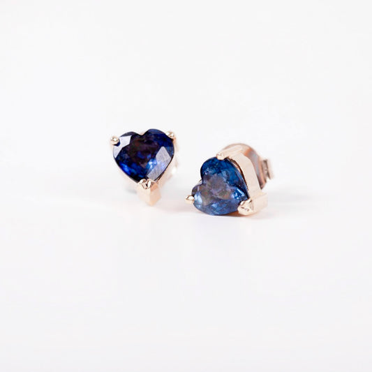 Aretes Heart Sapphire