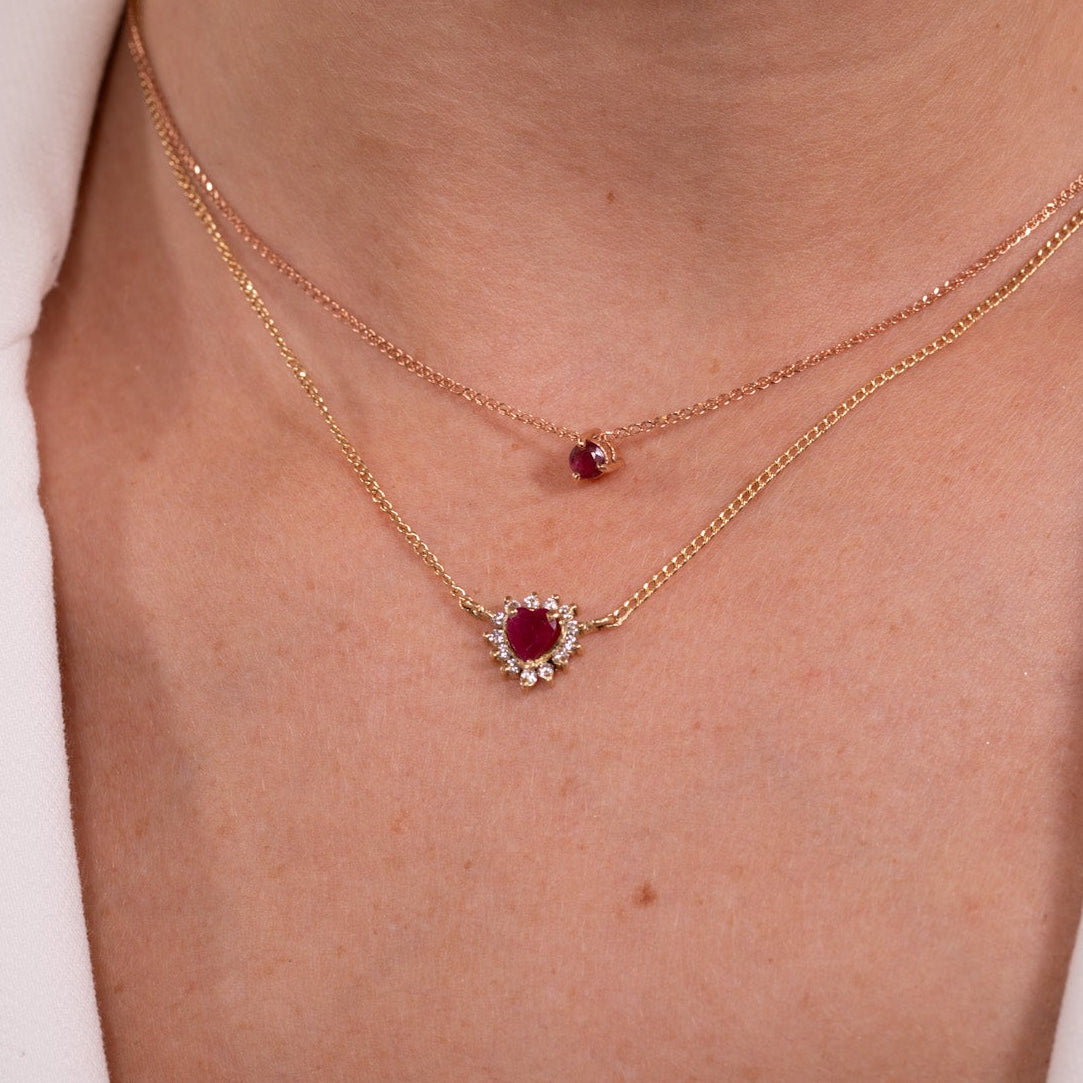 Ruby heart halo