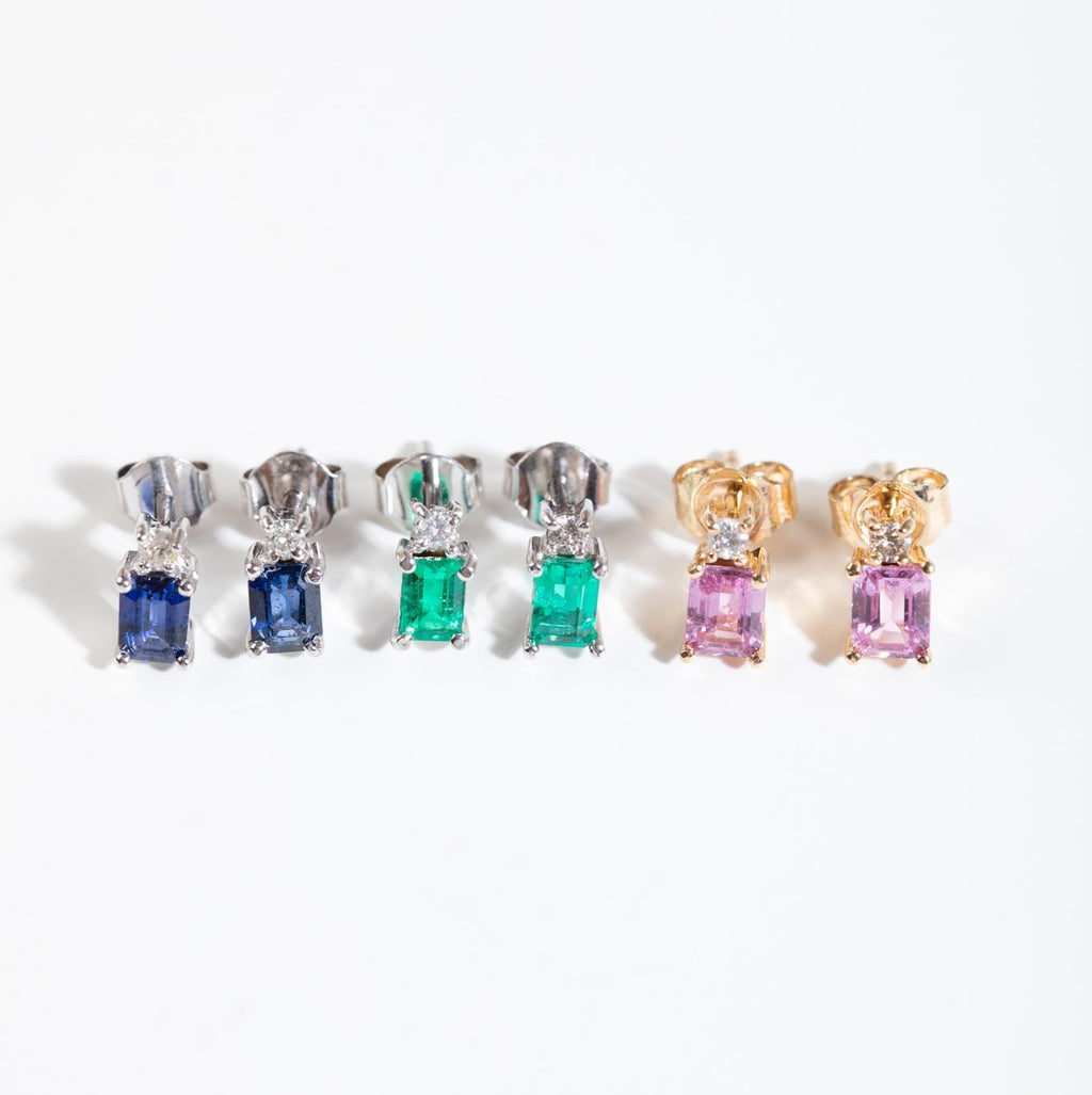 Aretes Square Precious Stones
