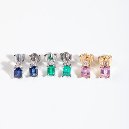 Aretes Square Precious Stones