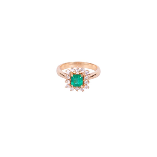Anillo esmeralda crown