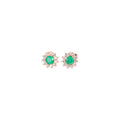 Aretes Emerald and Diamonds