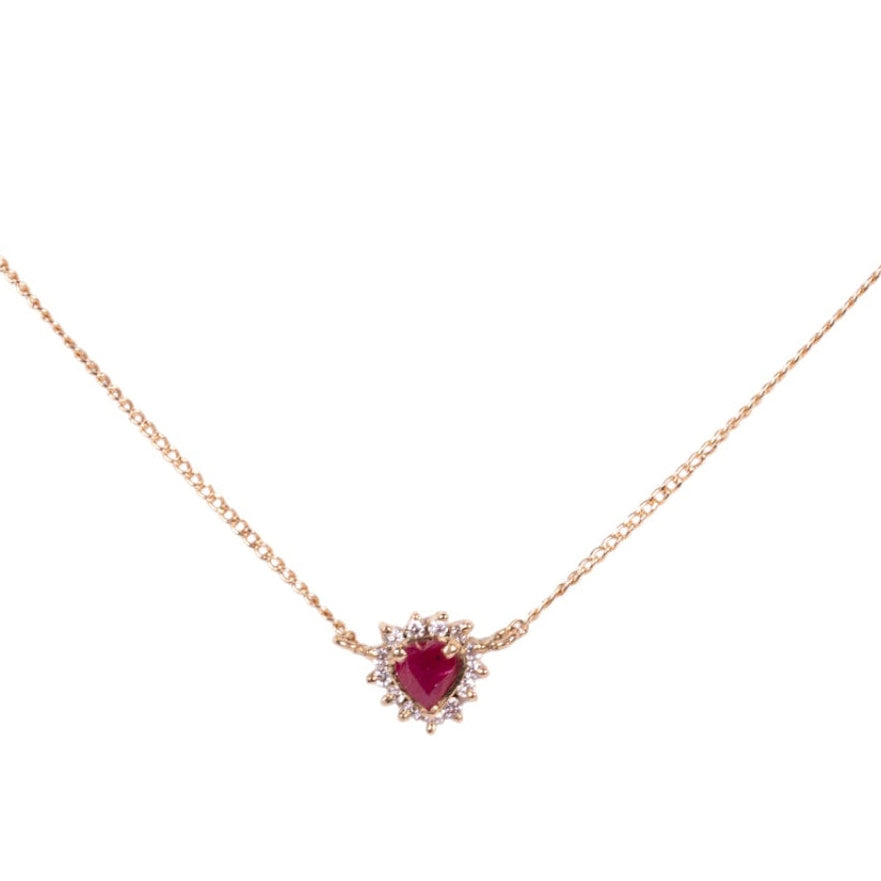 Ruby heart halo