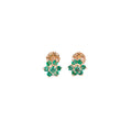 Aretes emerald flower