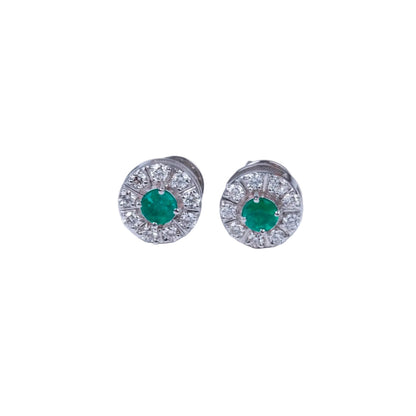Aretes Anabella Emerald and Diamonds