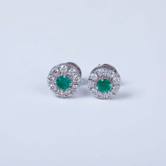 Aretes Anabella Emerald and Diamonds