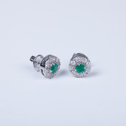 Aretes Anabella Emerald and Diamonds