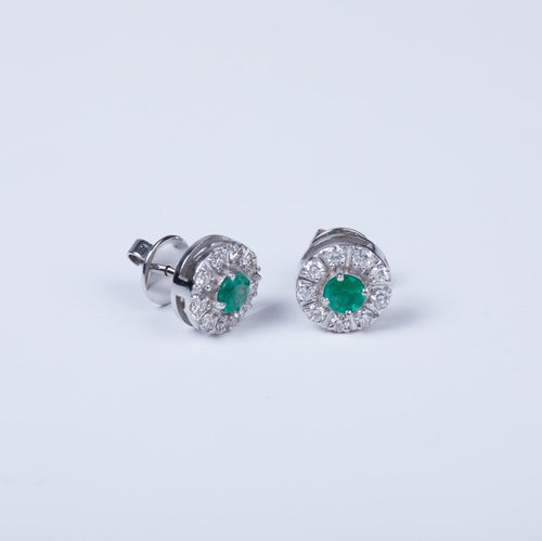 Aretes Anabella Emerald and Diamonds