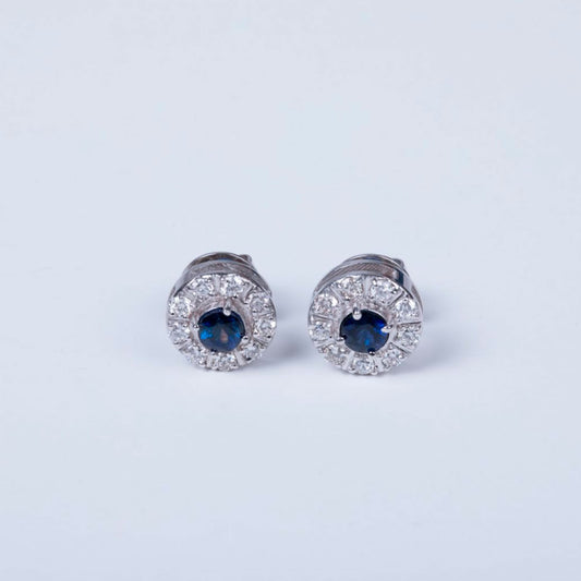 Aretes Anabella Sapphire and Diamonds