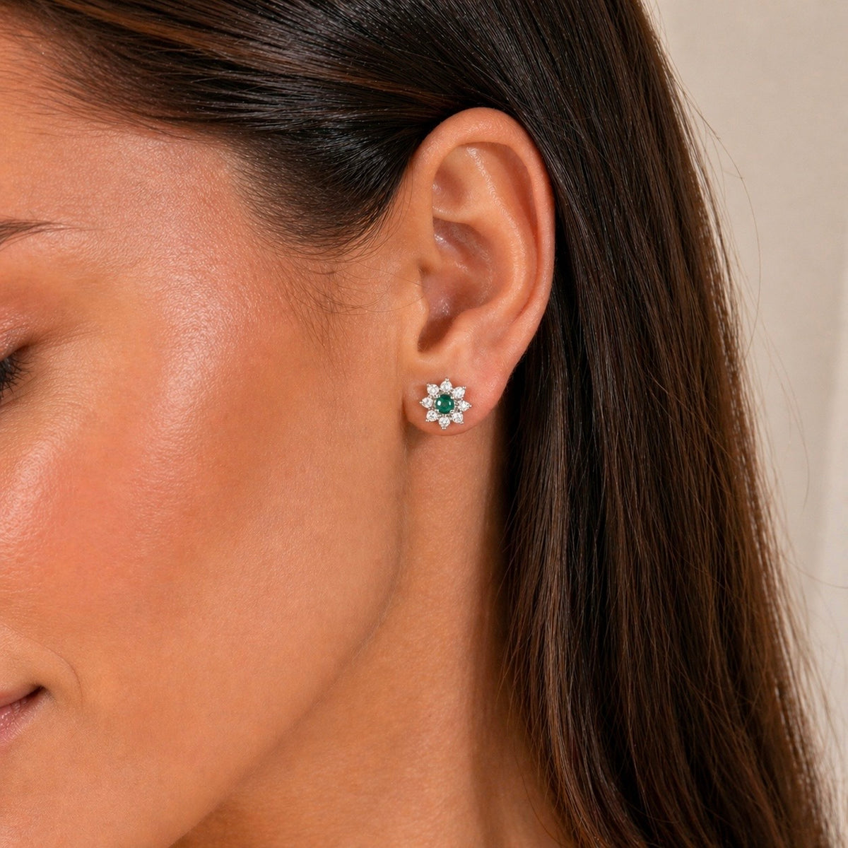 Aretes mini flor