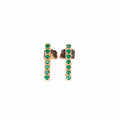 Aretes línea esmeralda