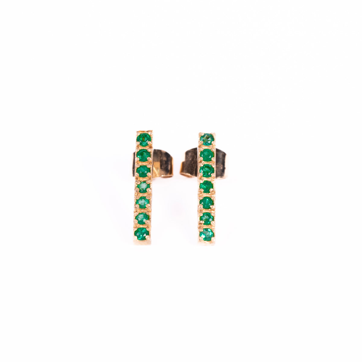 Aretes línea esmeralda