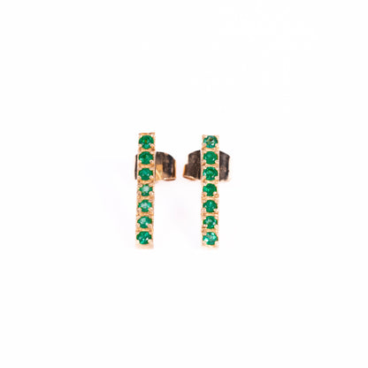 Aretes línea esmeralda