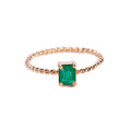 Anillo rectangular cut