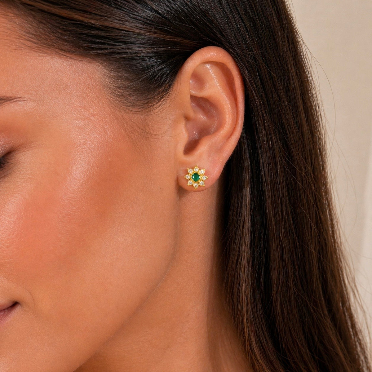 Aretes mini flor