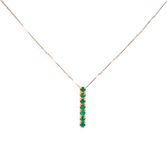 Dije esmeralda lineal