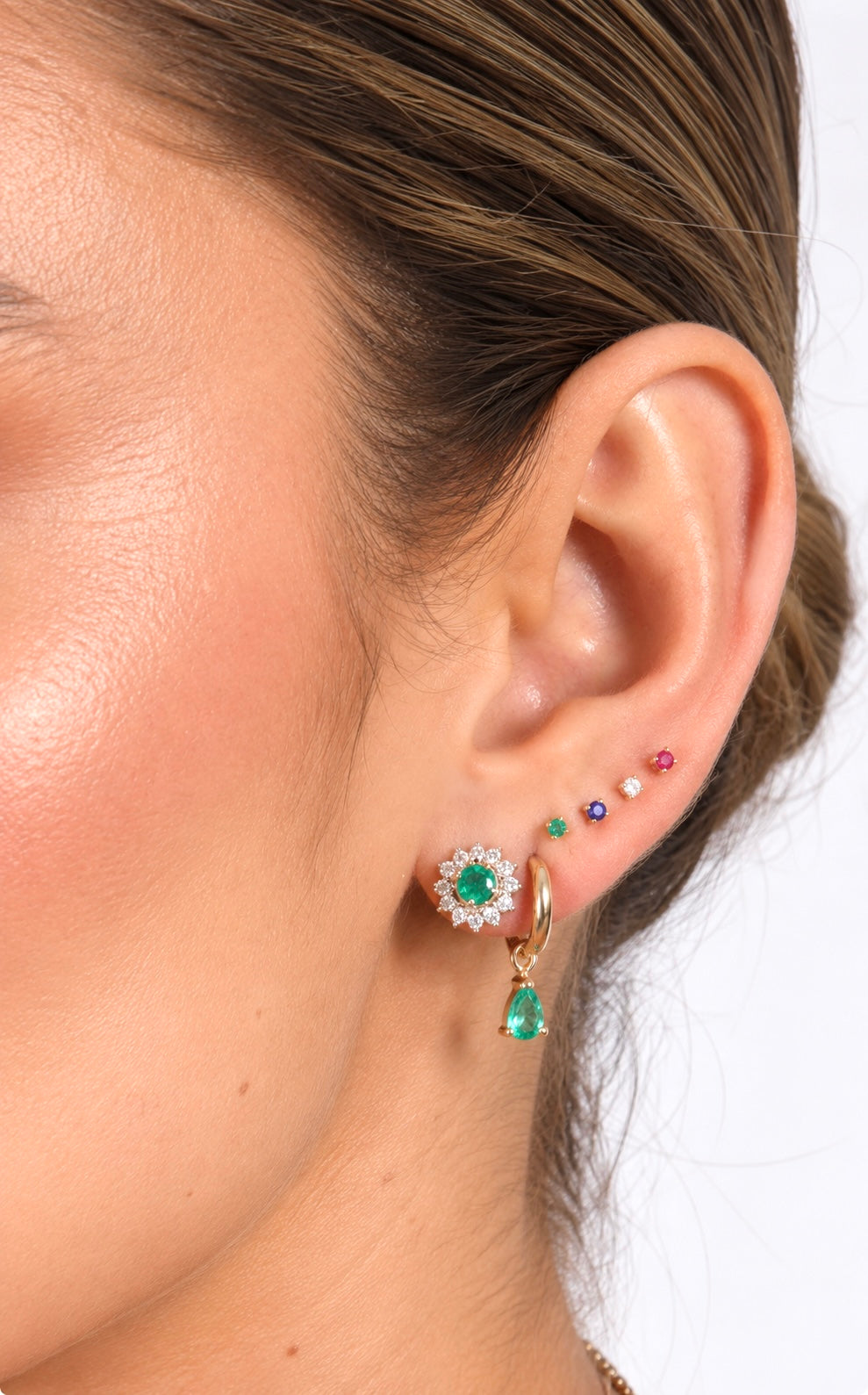 Mini Topos Petite – Piedras Preciosas oro 18k