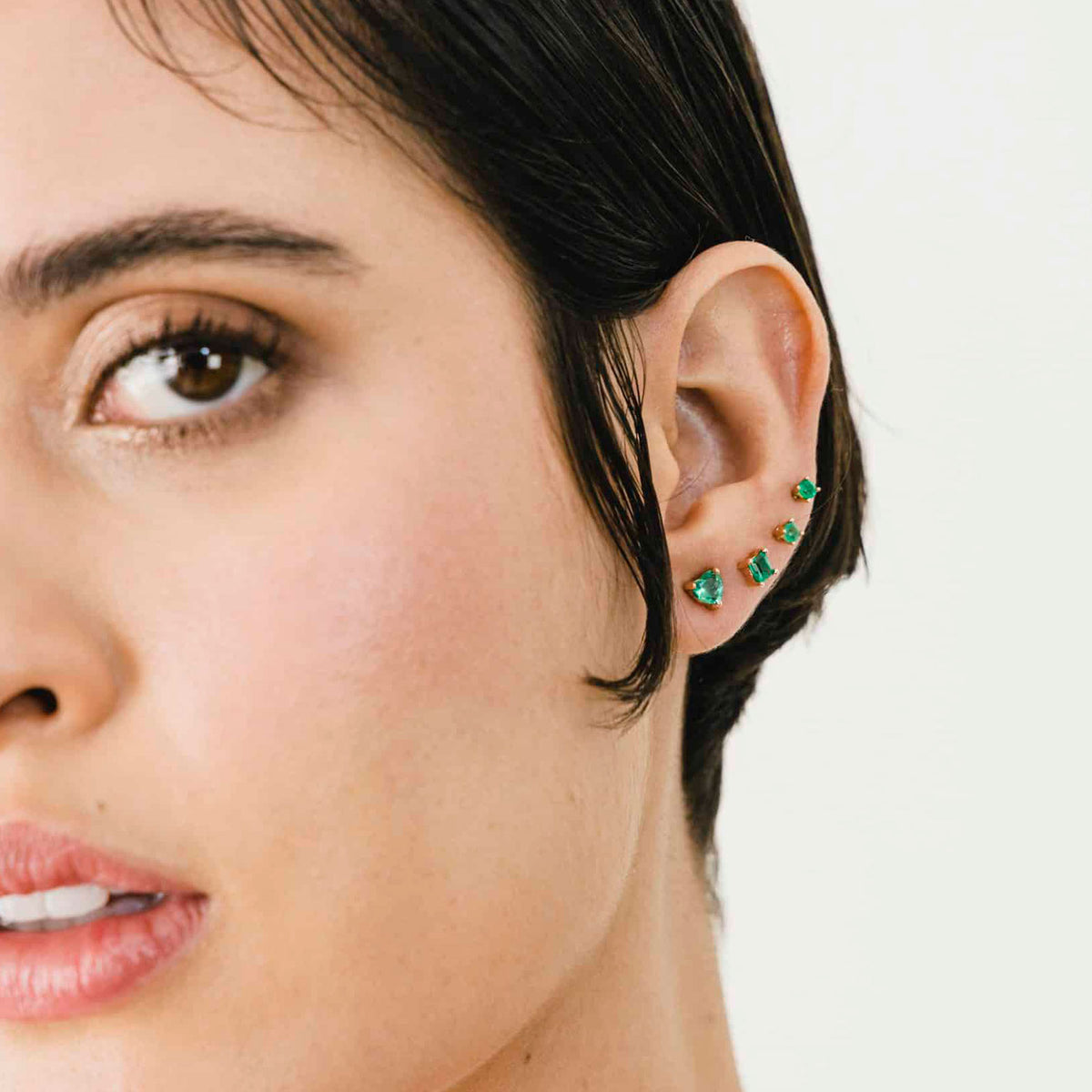 Aretes Emerald Heart