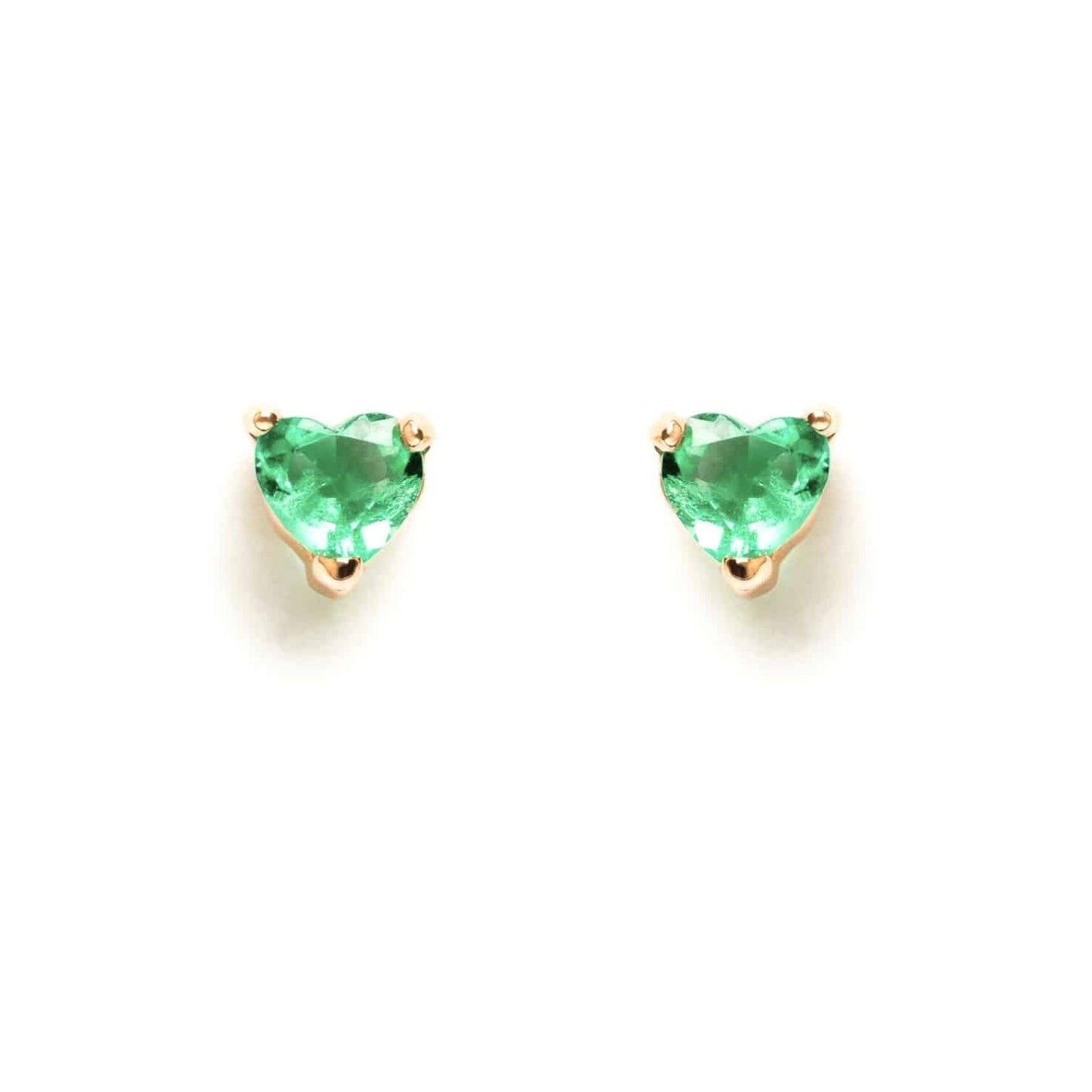 Aretes Emerald Heart in Rose