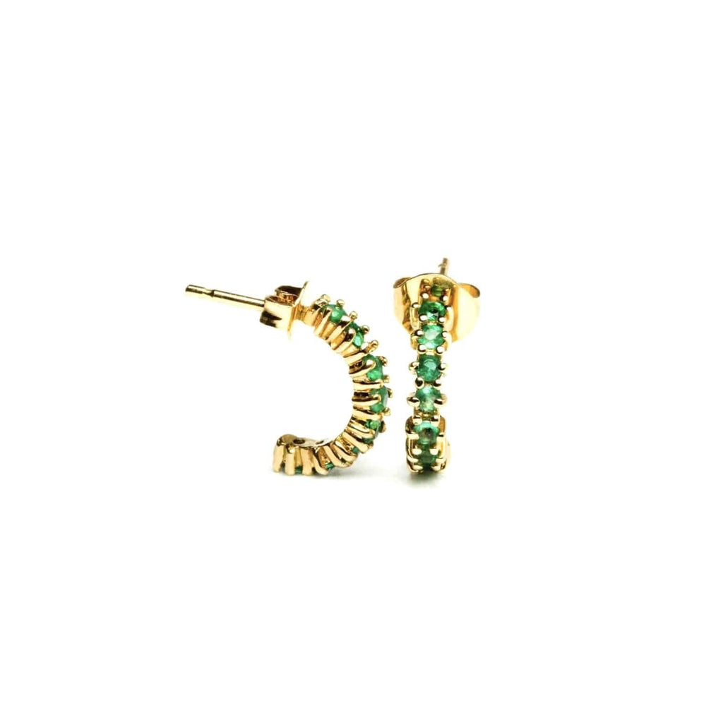 Emerald Mini Hoops