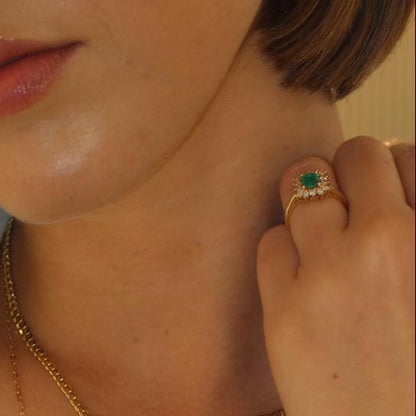 Anillo esmeralda crown