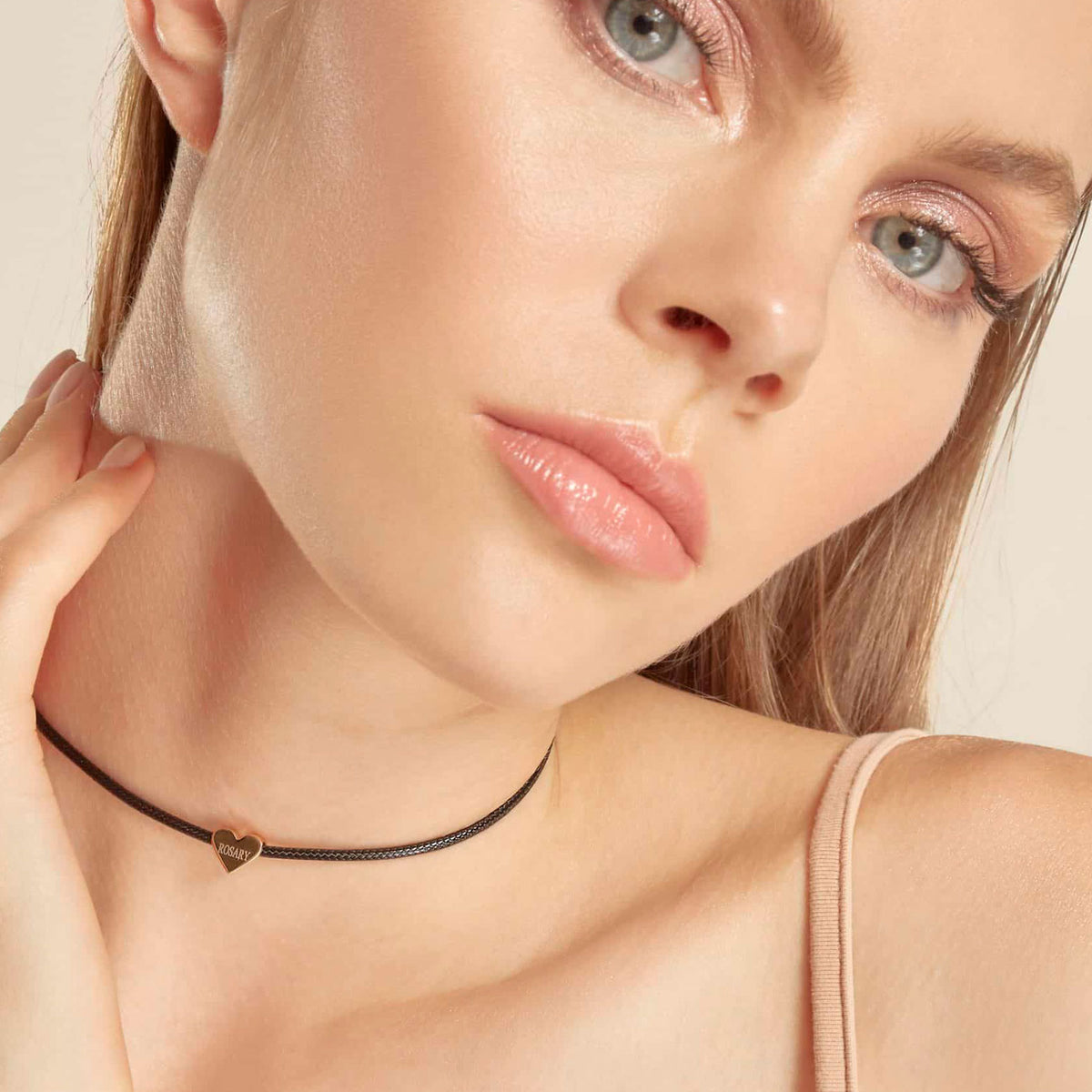 Choker Kind Heart in Rose