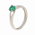 Anillo Pure Emerald in white