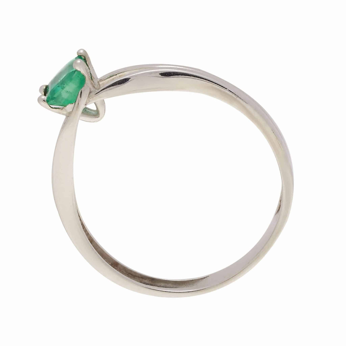 Anillo Pure Emerald in white